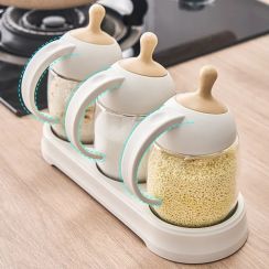 6 Sets Household Food Grade Condiment Container Set