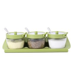 10 Sets Kitchen Spice Container Glass Spice Jar Set