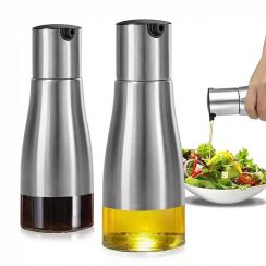 10Pcs Kitchen Stainless Steel Cooking Oil Glass Bottle