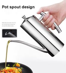 3Pcs Stainless Steel Household Oil Can