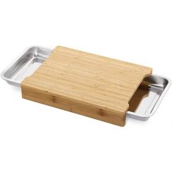 2 Sets Removable Waterproof Bamboo Cutting Board Set